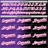 Custom Black White Purple-Pink Authentic Gradient Fashion Baseball Jersey