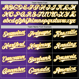 Custom Black White Purple-Gold Authentic Gradient Fashion Baseball Jersey