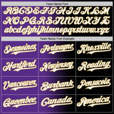Custom Black White Purple-Old Gold Authentic Gradient Fashion Baseball Jersey