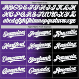 Custom Black White Purple-Gray Authentic Gradient Fashion Baseball Jersey