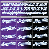 Custom Black White Purple-Light Blue Authentic Gradient Fashion Baseball Jersey