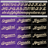 Custom Black Cream-Purple Authentic Gradient Fashion Baseball Jersey