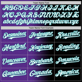 Custom Black White Purple-Teal Authentic Gradient Fashion Baseball Jersey