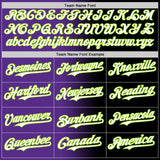 Custom Black White Purple-Neon Green Authentic Gradient Fashion Baseball Jersey