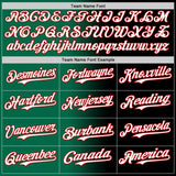 Custom Black White Kelly Green-Red Authentic Gradient Fashion Baseball Jersey