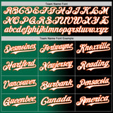 Custom Black White Kelly Green-Orange Authentic Gradient Fashion Baseball Jersey