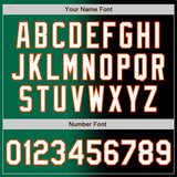 Custom Black White Kelly Green-Orange Authentic Gradient Fashion Baseball Jersey