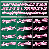 Custom Black White Kelly Green-Pink Authentic Gradient Fashion Baseball Jersey