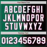 Custom Black White Kelly Green-Pink Authentic Gradient Fashion Baseball Jersey