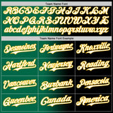 Custom Black White Kelly Green-Gold Authentic Gradient Fashion Baseball Jersey