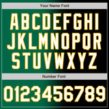 Custom Black White Kelly Green-Gold Authentic Gradient Fashion Baseball Jersey