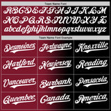 Custom Black White-Crimson Authentic Gradient Fashion Baseball Jersey