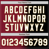 Custom Black White Crimson-Old Gold Authentic Gradient Fashion Baseball Jersey
