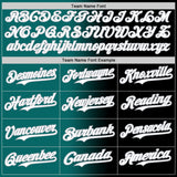 Custom Black White Teal-Gray Authentic Gradient Fashion Baseball Jersey