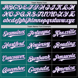 Custom Black Purple Teal-White Authentic Gradient Fashion Baseball Jersey
