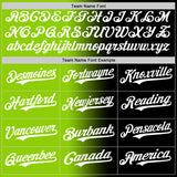 Custom Black White-Neon Green Authentic Gradient Fashion Baseball Jersey