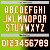 Custom Black White Neon Green-Orange Authentic Gradient Fashion Baseball Jersey