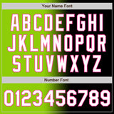 Custom Black White Neon Green-Pink Authentic Gradient Fashion Baseball Jersey