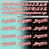 Custom Black White Ice Blue-Red Authentic Gradient Fashion Baseball Jersey