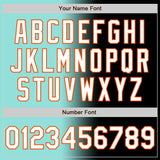 Custom Black White Ice Blue-Orange Authentic Gradient Fashion Baseball Jersey