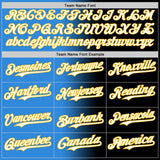 Custom Black White Electric Blue-Gold Authentic Gradient Fashion Baseball Jersey