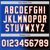 Custom Black White Thunder Blue-Orange Authentic Gradient Fashion Baseball Jersey
