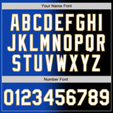 Custom Black White Thunder Blue-Old Gold Authentic Gradient Fashion Baseball Jersey
