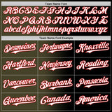 Custom Black White Olive-Red Authentic Gradient Fashion Baseball Jersey