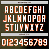 Custom Black White Olive-Orange Authentic Gradient Fashion Baseball Jersey