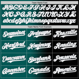 Custom Black White Midnight Green-Gray Authentic Gradient Fashion Baseball Jersey