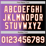 Custom Black White Medium Purple-Orange Authentic Gradient Fashion Baseball Jersey