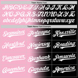Custom Black White-Light Pink Authentic Gradient Fashion Baseball Jersey