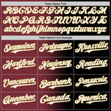 Custom Black White Burgundy-Old Gold Authentic Gradient Fashion Baseball Jersey
