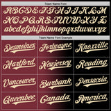 Custom Black Cream-Burgundy Authentic Gradient Fashion Baseball Jersey