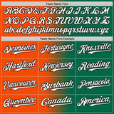 Custom Kelly Green White Orange-Black Authentic Gradient Fashion Baseball Jersey