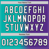 Custom Purple White Aqua-Black Authentic Gradient Fashion Baseball Jersey