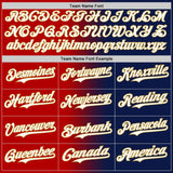 Custom Navy White Red-Old Gold Authentic Gradient Fashion Baseball Jersey