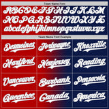 Custom Navy White Red-Gray Authentic Gradient Fashion Baseball Jersey