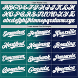 Custom Navy White Teal-Gray Authentic Gradient Fashion Baseball Jersey