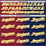 Custom Navy White Crimson-Gold Authentic Gradient Fashion Baseball Jersey