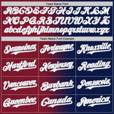 Custom Navy White Crimson-Gray Authentic Gradient Fashion Baseball Jersey