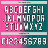 Custom Teal White Pink-Black Authentic Gradient Fashion Baseball Jersey