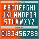 Custom Teal White Orange-Navy Authentic Gradient Fashion Baseball Jersey
