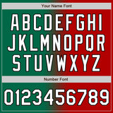 Custom Red White Kelly Green-Black Authentic Gradient Fashion Baseball Jersey