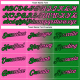 Custom Grass Green Pink-Black Gradient Fashion Performance T-Shirt