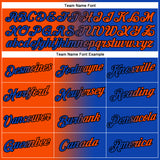 Custom Thunder Blue Orange-Black Gradient Fashion Performance T-Shirt