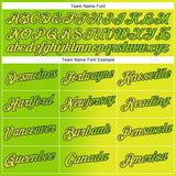 Custom Neon Yellow Neon Green-Navy Gradient Fashion Performance T-Shirt