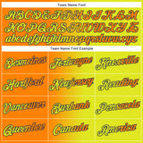 Custom Neon Yellow Bay Orange-Navy Gradient Fashion Performance T-Shirt