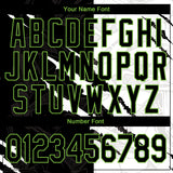 Custom Graffiti Pattern Black-Neon Green 3D Scratch Authentic Baseball Jersey