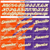 Custom Graffiti Pattern Purple Orange-Old Gold Scratch 3D Performance T-Shirt